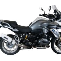 GPR exhaust compatible with  Bmw R 1200 Gs -Adventure 2014-2016, Albus Ceramic, Homologated legal slip-on exhaust including removable db killer and link pipe 