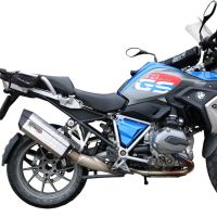 GPR exhaust compatible with  Bmw R 1200 Gs 2017-2018, Sonic Titanium, Homologated legal slip-on exhaust including removable db killer and link pipe 