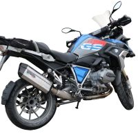 GPR exhaust compatible with  Bmw R 1200 Gs 2017-2018, Sonic Titanium, Homologated legal slip-on exhaust including removable db killer and link pipe 