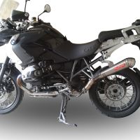 GPR exhaust compatible with  Bmw R 1200 Gs -Adventure 2004-2009, Powercone Evo, Homologated legal slip-on exhaust including removable db killer and link pipe 