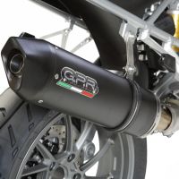 GPR exhaust compatible with  Bmw R 1200 Gs -Adventure 2013-2016, Furore Nero, Homologated legal slip-on exhaust including removable db killer and link pipe 