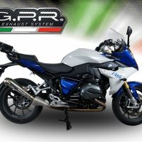 GPR exhaust compatible with  Bmw R 1200 Rs Lc 2015-2016, Powercone Evo, Homologated legal slip-on exhaust including removable db killer and link pipe 