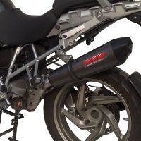 GPR exhaust compatible with  Bmw R 1200 Gs -Adventure 2013-2013, Furore Nero, Homologated legal full system exhaust, including removable db killer 