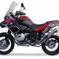 GPR exhaust compatible with  Bmw R 1200 Gs -Adventure 2013-2013, Powercone Evo, Homologated legal slip-on exhaust including removable db killer and link pipe 