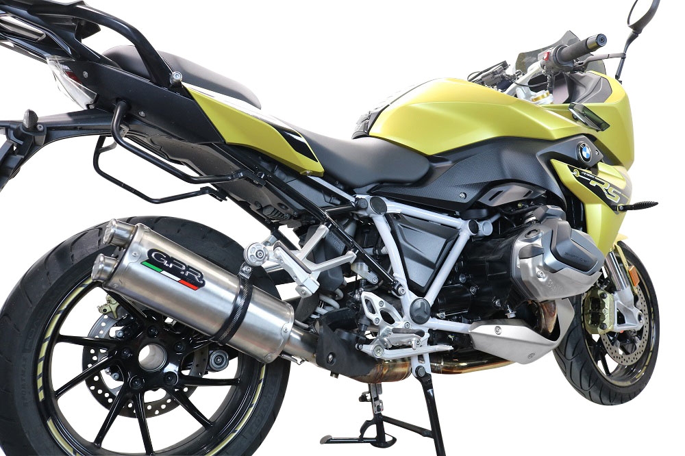 GPR exhaust compatible with  Bmw R 1250 R -Rs 2019-2020, Dual Inox, Homologated legal slip-on exhaust including removable db killer and link pipe 