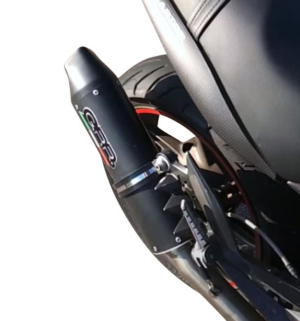 GPR exhaust compatible with  Cagiva V-Raptor 1000 2000-2002, Furore Nero, Dual Homologated legal slip-on exhaust including removable db killers and link pipes 