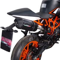 GPR exhaust compatible with  Ktm Rc 200 2014-2021, Deeptone Inox, Homologated legal slip-on exhaust including removable db killer and link pipe 