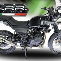 GPR exhaust compatible with  Royal Enfield Himalayan 410 DIAM 42.5 2017-2020, Vintacone, Slip-on exhaust legal for UK and non-EU markets including link pipe and removable db killer 