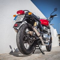 GPR exhaust compatible with  Royal Enfield Continental 650 2019-2020, Deeptone Inox, Dual slip-on exhaust legal for UK and non-EU countries including removable db killers and link pipes 