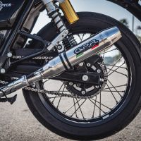 GPR exhaust compatible with  Royal Enfield Continental 650 2019-2020, Deeptone Inox, Dual slip-on exhaust legal for UK and non-EU countries including removable db killers and link pipes 