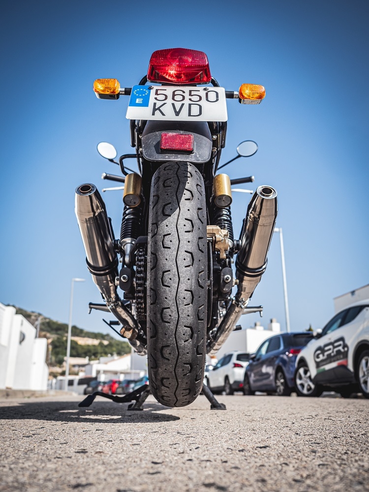 GPR exhaust compatible with  Royal Enfield Continental 650 2019-2020, Deeptone Inox, Dual slip-on exhaust legal for UK and non-EU countries including removable db killers and link pipes 