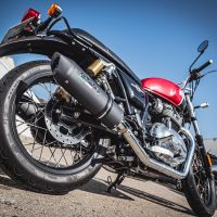 GPR exhaust compatible with  Royal Enfield Continental 650 2021-2024, Furore Evo4 Nero, Dual slip-on exhaust legal for UK and non-EU countries including removable db killers and link pipes 