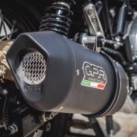 GPR exhaust compatible with  Royal Enfield Continental 650 2021-2024, Furore Evo4 Nero, Dual slip-on exhaust legal for UK and non-EU countries including removable db killers and link pipes 