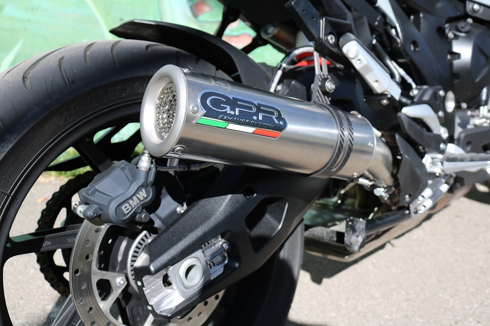 GPR exhaust compatible with  Bmw S 1000 XR -M  2020-2024, M3 Inox , Homologated legal slip-on exhaust including removable db killer and link pipe 