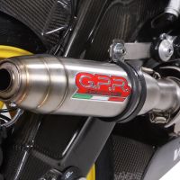 GPR exhaust compatible with  Bmw S 1000 Rr  2009-2011, Deeptone Inox, Homologated legal slip-on exhaust including removable db killer and link pipe 