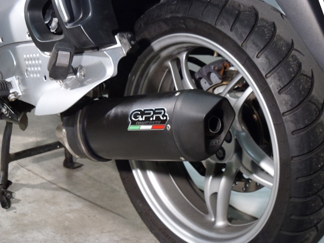 GPR exhaust compatible with  Bmw R 1150 Rt 2000-2006, Furore Nero, Homologated legal slip-on exhaust including removable db killer, link pipe and catalyst 