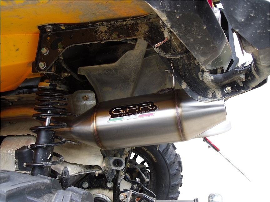 GPR exhaust compatible with  Can Am Outlander 1000 MAX XMR XTP 2012-2023, Deeptone Atv, Homologated legal slip-on exhaust including removable db killer and link pipe 