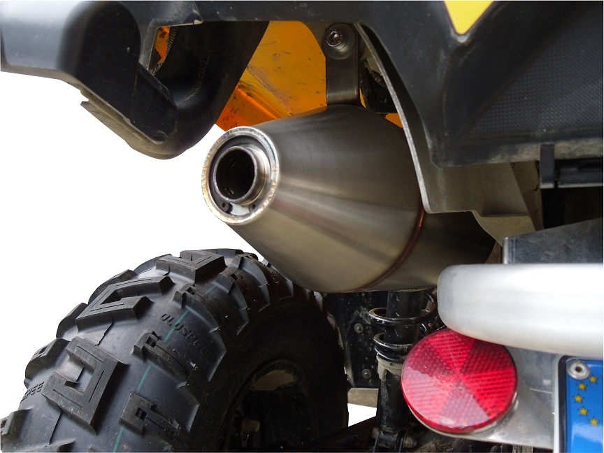 GPR exhaust compatible with  Can Am Outlander 1000 MAX XMR XTP 2012-2023, Deeptone Atv, Homologated legal slip-on exhaust including removable db killer and link pipe 