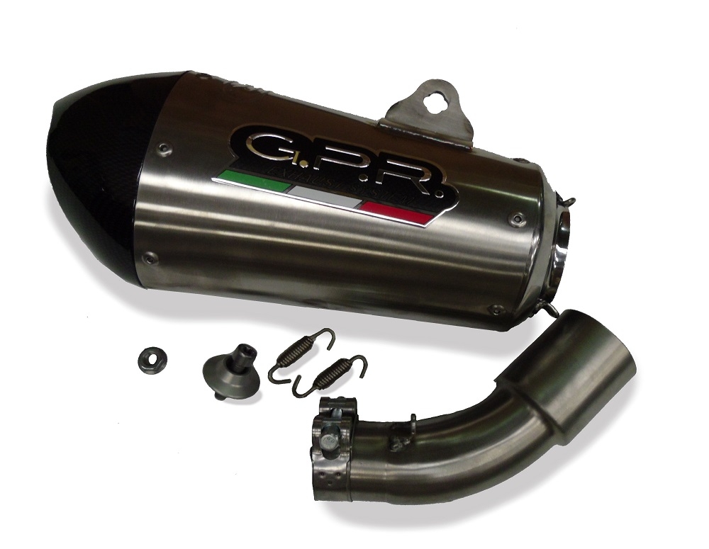 GPR exhaust compatible with  Bmw C 600 Sport 2012-2016, Gpe Ann. titanium, Homologated legal slip-on exhaust including removable db killer and link pipe 