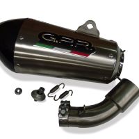 GPR exhaust compatible with  Bmw C 600 Sport 2012-2016, Gpe Ann. titanium, Homologated legal slip-on exhaust including removable db killer and link pipe 