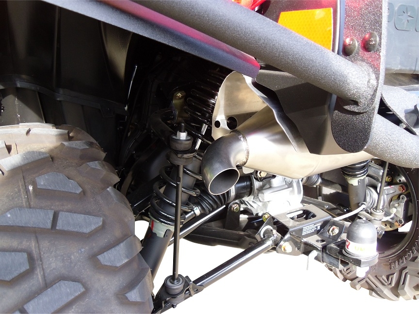 GPR exhaust compatible with  Polaris Sportsman Xp 850 - Xp 850 Forest 2010-2014, Power Bomb, Homologated legal slip-on exhaust including removable db killer and link pipe 