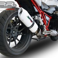 GPR exhaust compatible with  Bmw R 1200 R 2015 Lc 2015-2016, Albus Ceramic, Homologated legal slip-on exhaust including removable db killer and link pipe 