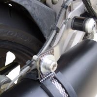 GPR exhaust compatible with  Aprilia Caponord 1200 2013-2016, Furore Nero, Homologated legal slip-on exhaust including removable db killer and link pipe 