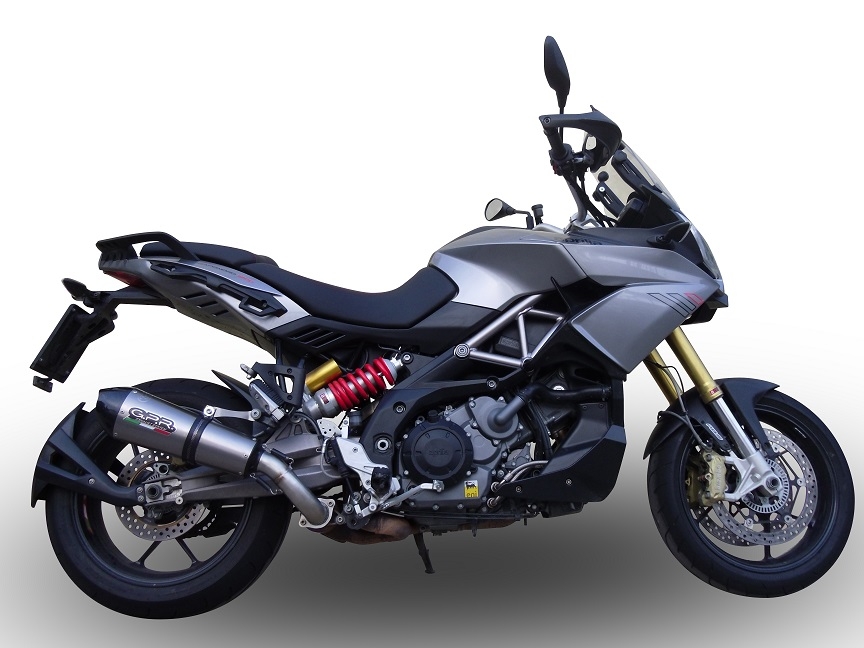 GPR exhaust compatible with  Aprilia Caponord 1200 2013-2016, Gpe Ann. titanium, Homologated legal slip-on exhaust including removable db killer and link pipe 