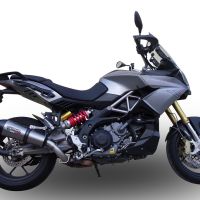 GPR exhaust compatible with  Aprilia Caponord 1200 2013-2016, Gpe Ann. titanium, Homologated legal slip-on exhaust including removable db killer and link pipe 