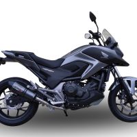 GPR exhaust compatible with  Honda Nc 750 X - S Dct  2014-2015, Ghisa , Homologated legal slip-on exhaust including removable db killer and link pipe 