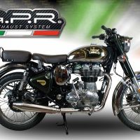 GPR exhaust compatible with  Royal Enfield Classic - Bullet Efi 500 2009-2016, Vintacone, Homologated legal slip-on exhaust including removable db killer, link pipe and catalyst 