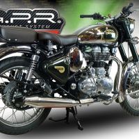 GPR exhaust compatible with  Royal Enfield Classic - Bullet Efi 500 2009-2016, Vintacone, Homologated legal slip-on exhaust including removable db killer, link pipe and catalyst 