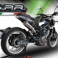 GPR exhaust compatible with  Husqvarna Svartpilen 401 2018-2019, M3 Titanium Natural, Homologated legal Mid-full system exhaust, including removable db killer and catalyst  