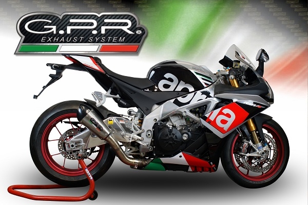 GPR exhaust compatible with  Aprilia Rsv4 1000 2015-2016, Gpe Ann. titanium, Homologated legal slip-on exhaust including removable db killer, link pipe and catalyst 