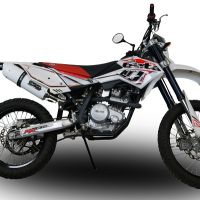 GPR exhaust compatible with  Beta RR 125 Enduro Lc 4t 2010-2018, Albus Ceramic, Homologated legal slip-on exhaust including removable db killer and link pipe 