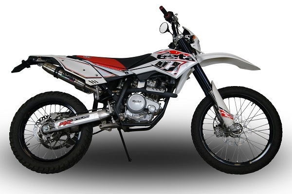 GPR exhaust compatible with  Beta RR 125 Enduro Lc 4t 2010-2018, Deeptone Inox, Homologated legal slip-on exhaust including removable db killer and link pipe 