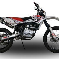 GPR exhaust compatible with  Beta RR 125 Enduro Lc 4t 2010-2018, Deeptone Inox, Homologated legal slip-on exhaust including removable db killer and link pipe 