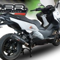 GPR exhaust compatible with  Bmw C 650 Sport 2016-2020, GP Evo4 Black Titanium, Homologated legal slip-on exhaust including removable db killer and link pipe 