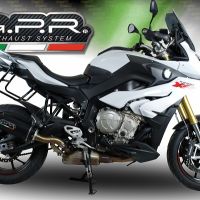 GPR exhaust compatible with  Bmw S 1000 XR -M  2015-2016, Furore Nero, Homologated legal slip-on exhaust including removable db killer and link pipe 