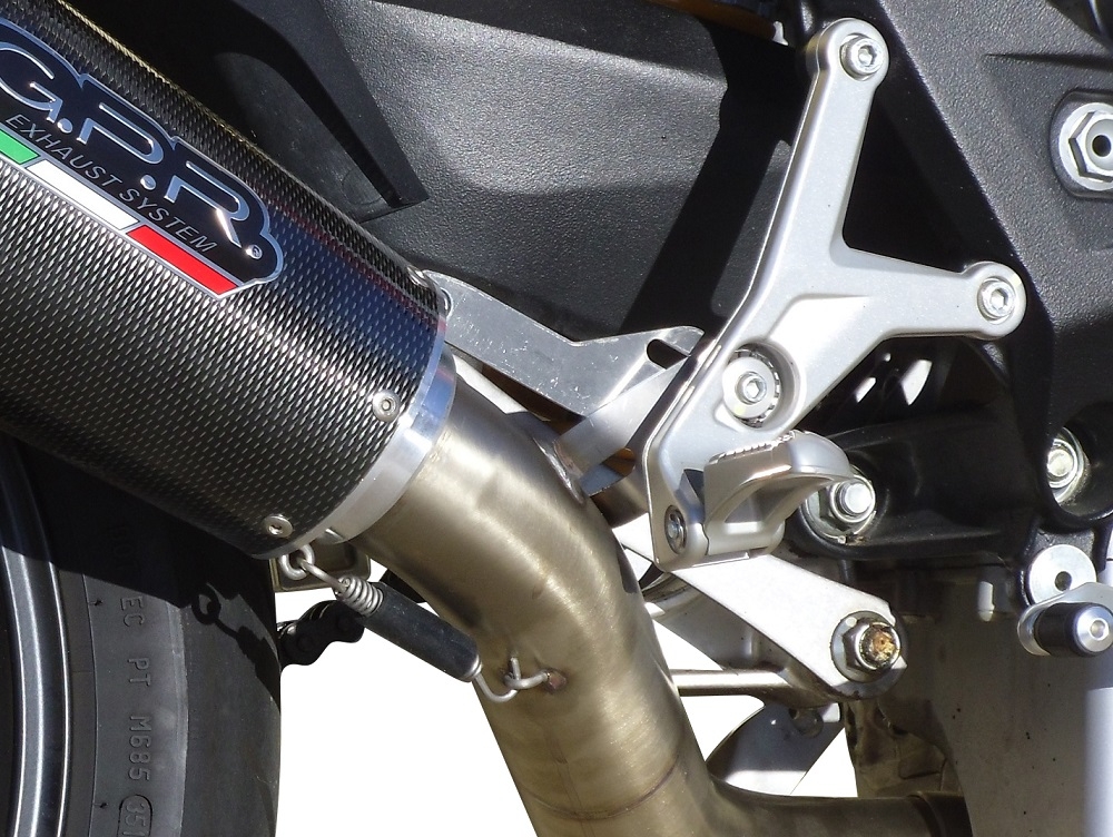 GPR exhaust compatible with  Mv Agusta Brutale 800 Dragster 2017-2020, GP Evo4 Black Titanium, Homologated legal slip-on exhaust including removable db killer, link pipe and catalyst 