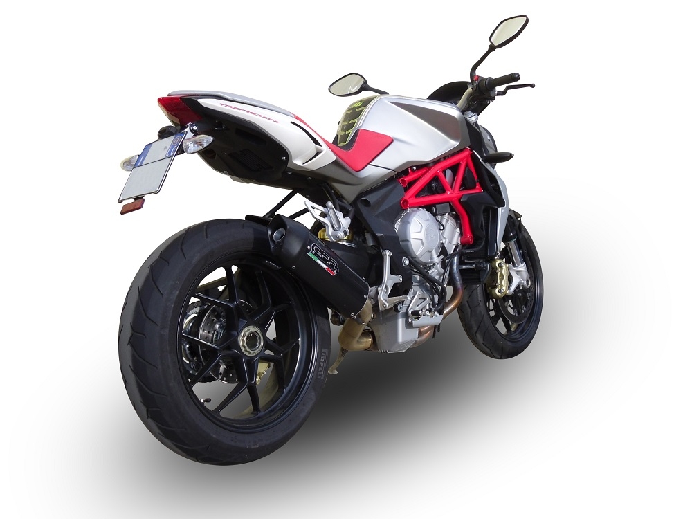 GPR exhaust compatible with  Mv Agusta F3 800 2017-2020, GP Evo4 Poppy, Homologated legal slip-on exhaust including removable db killer, link pipe and catalyst 