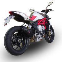 GPR exhaust compatible with  Mv Agusta F3 800 2017-2020, GP Evo4 Poppy, Homologated legal slip-on exhaust including removable db killer, link pipe and catalyst 