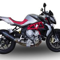 GPR exhaust compatible with  Mv Agusta Brutale 800 2012-2016, Gpe Ann. Poppy, Homologated legal slip-on exhaust including removable db killer, link pipe and catalyst 