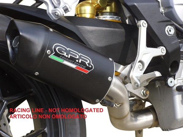 GPR exhaust compatible with  Mv Agusta Brutale 800 2017-2020, Furore Evo4 Nero, Homologated legal slip-on exhaust including removable db killer, link pipe and catalyst 