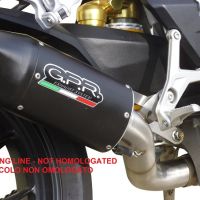 GPR exhaust compatible with  Mv Agusta Brutale 800 2017-2020, Furore Evo4 Nero, Homologated legal slip-on exhaust including removable db killer, link pipe and catalyst 