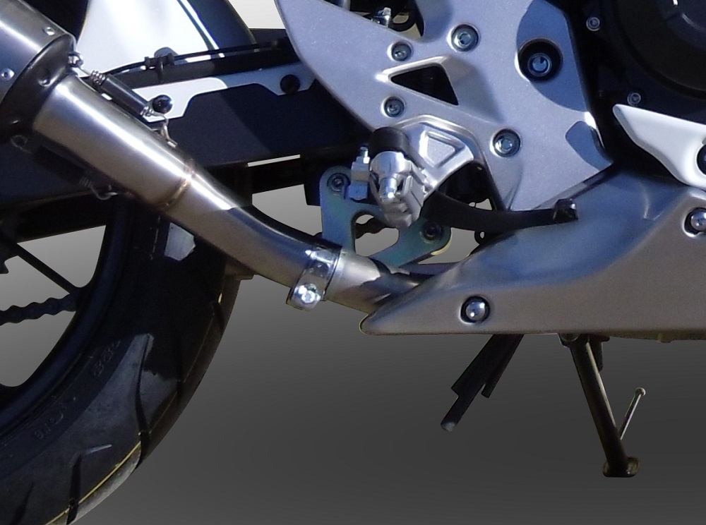 GPR exhaust compatible with  Honda Cb 500 F 2013-2015, Powercone Evo, Homologated legal slip-on exhaust including removable db killer and link pipe 