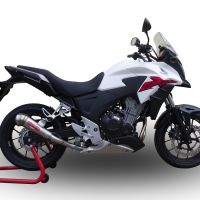 GPR exhaust compatible with  Honda Cb 500 X 2016-2018, Powercone Evo, Homologated legal slip-on exhaust including removable db killer and link pipe 