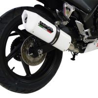 GPR exhaust compatible with  Honda Cbr 300 R 2014-2016, Albus Ceramic, Homologated legal slip-on exhaust including removable db killer and link pipe 