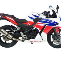 GPR exhaust compatible with  Honda Cbr 300 R 2014-2016, Gpe Ann. titanium, Homologated legal slip-on exhaust including removable db killer and link pipe 