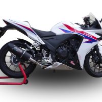 GPR exhaust compatible with  Honda NX500 2024-2025, Furore Nero, Homologated legal slip-on exhaust including removable db killer and link pipe 